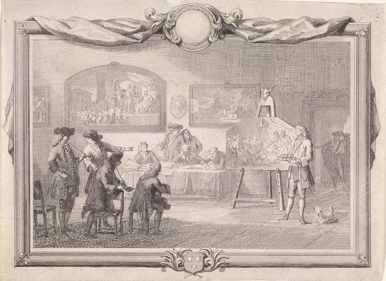 Gremio de San Lucas en Dordrecht, 1736 de Aert Schouman