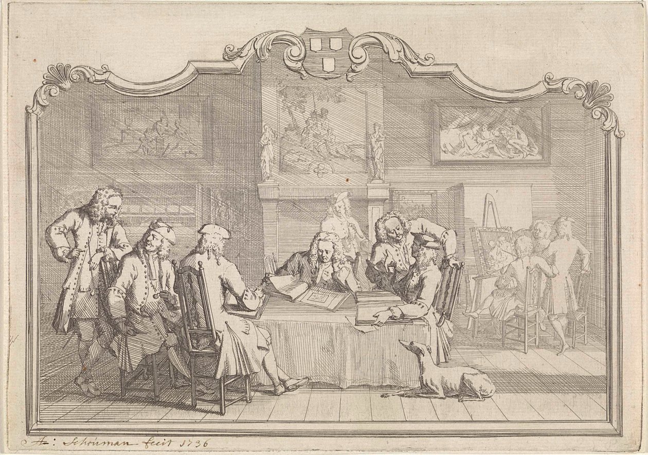 Gremio de San Lucas en Dordrecht, 1736 de Aert Schouman