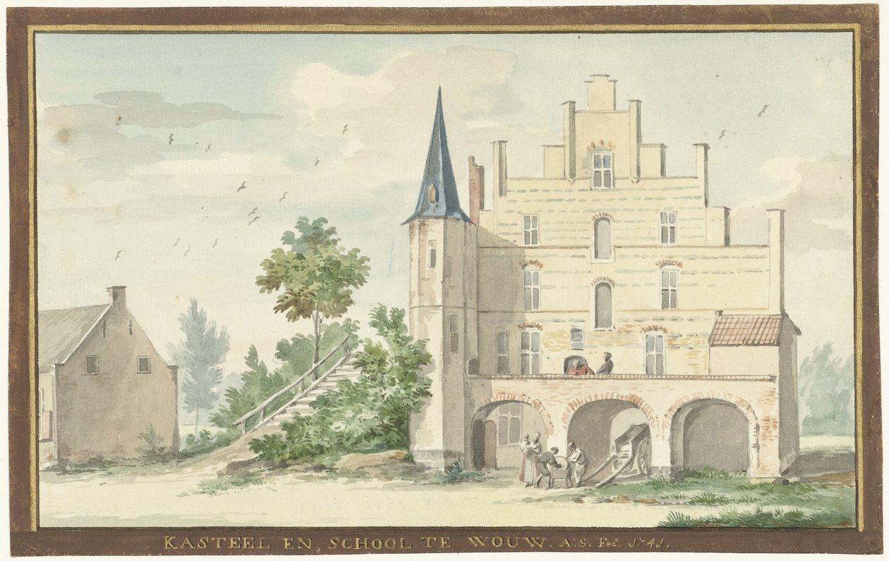 Castillo y escuela en Wouw
Castillo y escuela en WOUW (título en el objeto) de Aert Schouman