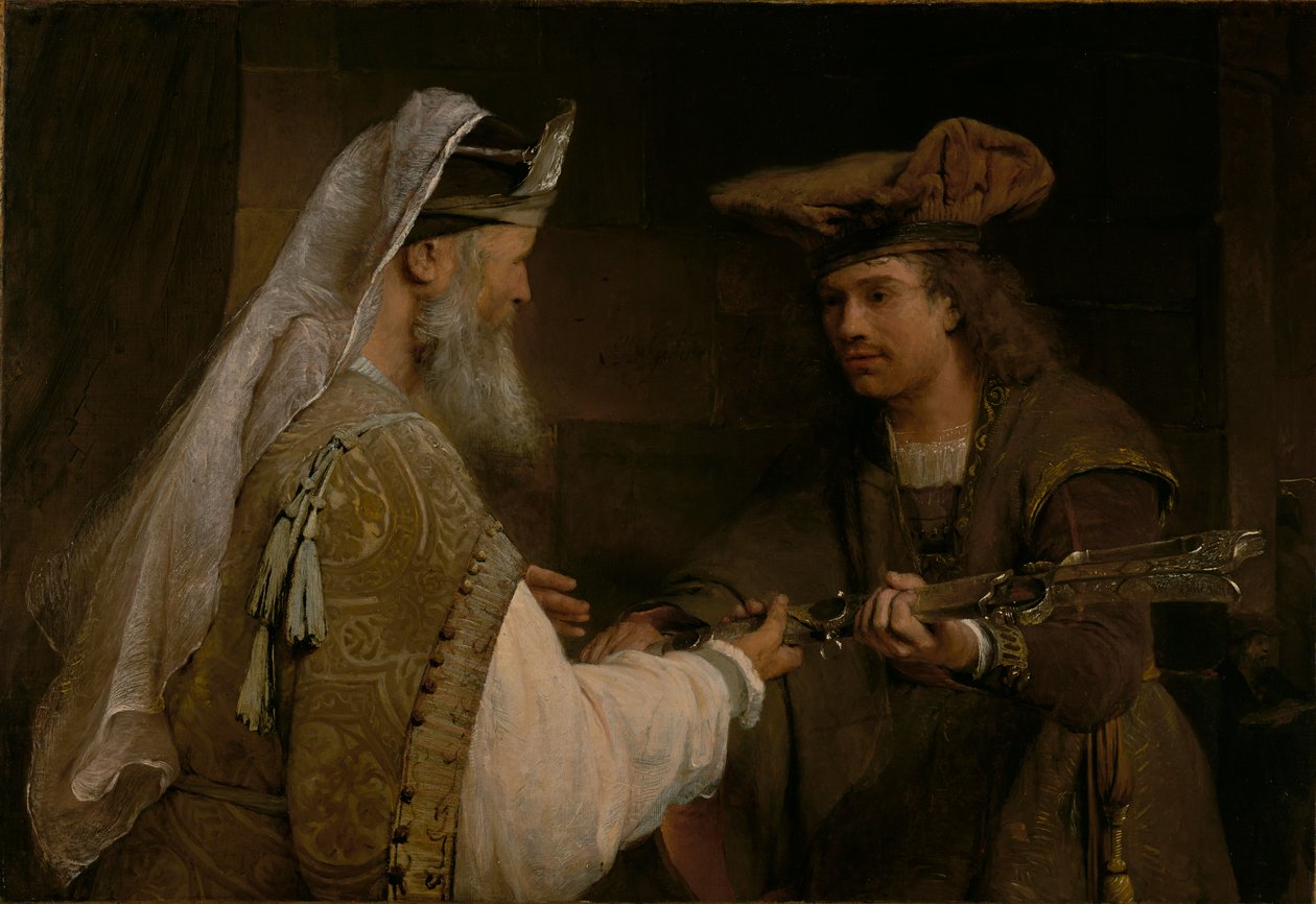 Ahimelec entrega la espada de Goliat a David de Aert de Gelder