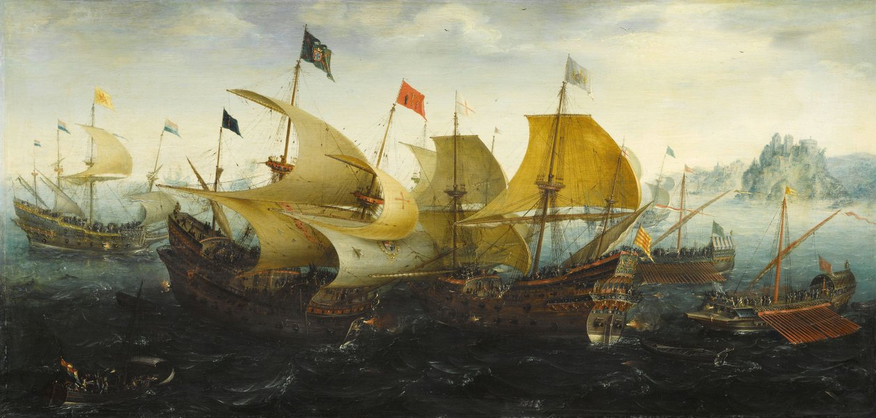 La batalla de Cádiz de 1587 de Aert van Antum