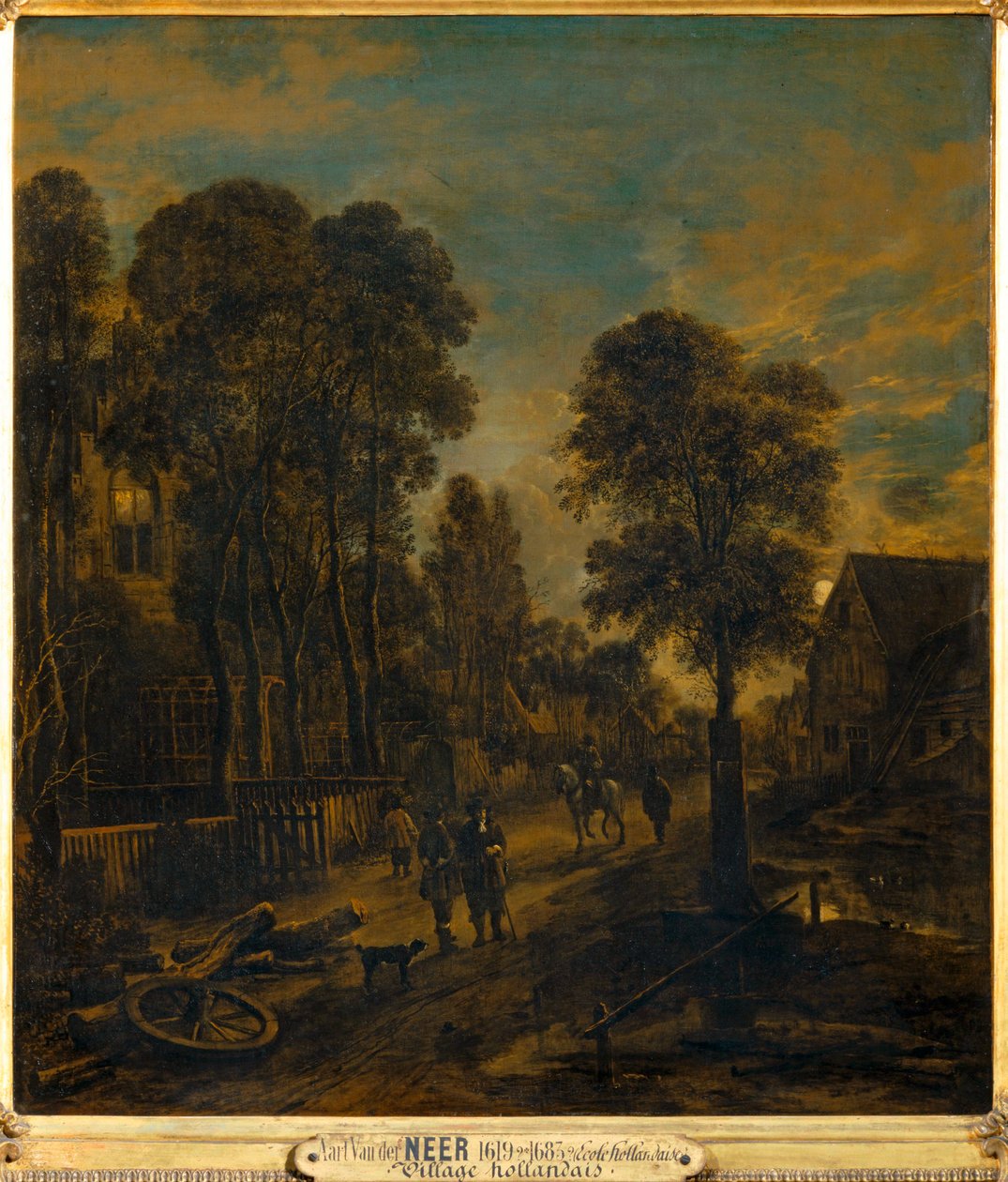Pueblo atravesado por una carretera ... de Aert van der (after) Neer