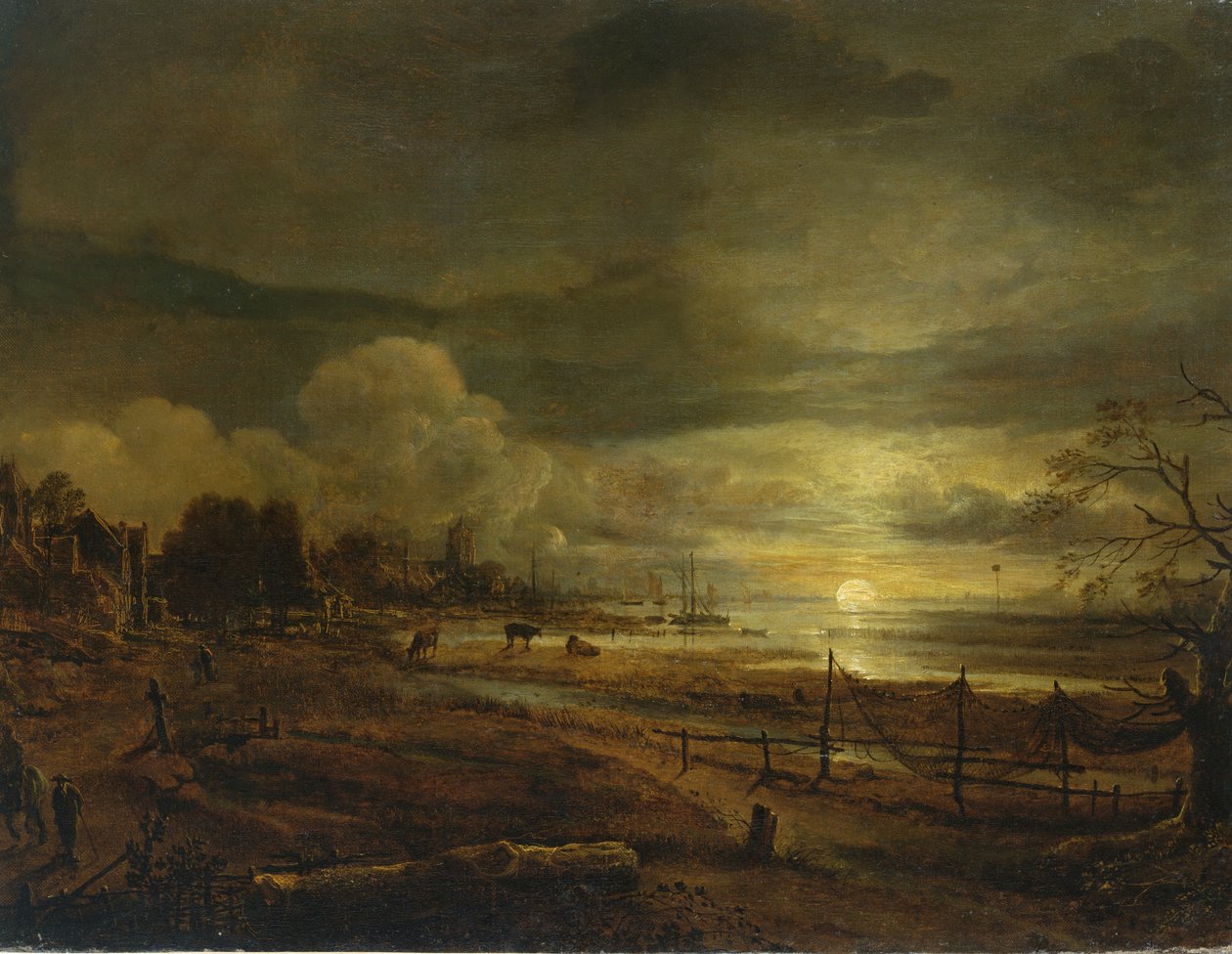 Canal al Anochecer de Aert van der Neer