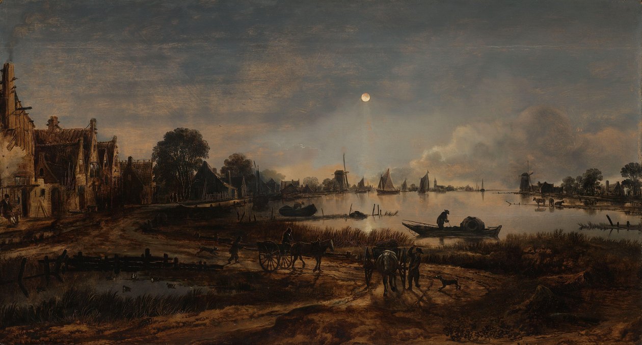 Vista del río a la luz de la luna
Paisaje a la luz de la luna de Aert van der Neer