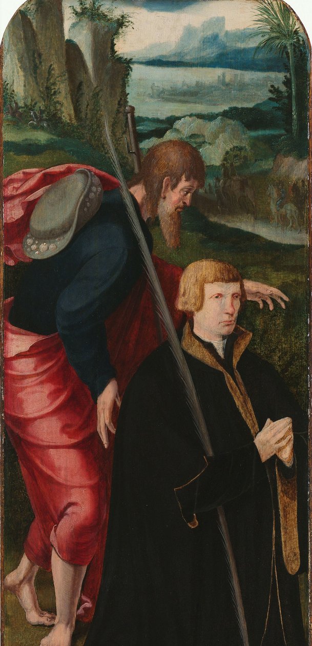 La resurrección de Lázaro
Ala interior izquierda de un tríptico con el donante masculino y Santiago el Mayor de Aertgen Claesz van Leyden (attributed to)