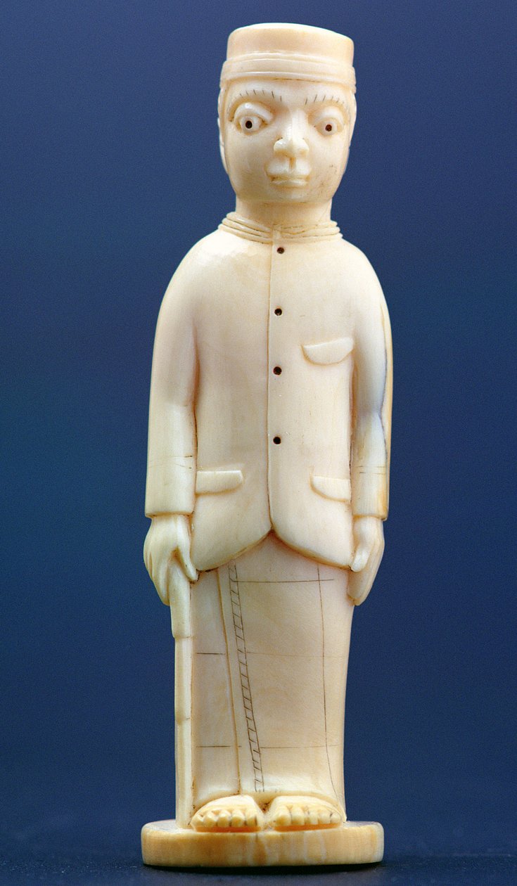 Figura de un hombre con vestimenta europea, Congo de African