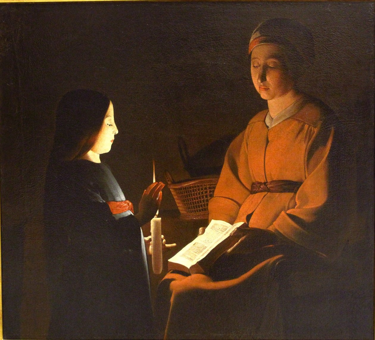 La educación de la Virgen de After Georges de La Tour