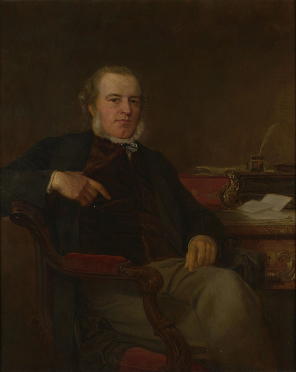 Retrato de Henry Bruce, 1er Barón Aberdare, político y secretario del interior británico (1815-1895) de After Henry Tanworth Wells