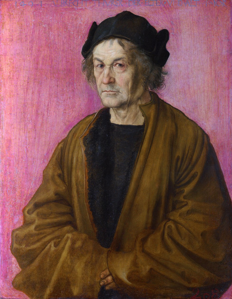 Alemán: Retrato de Alberto Durero el Viejo El padre del pintor de After Albrecht Dürer