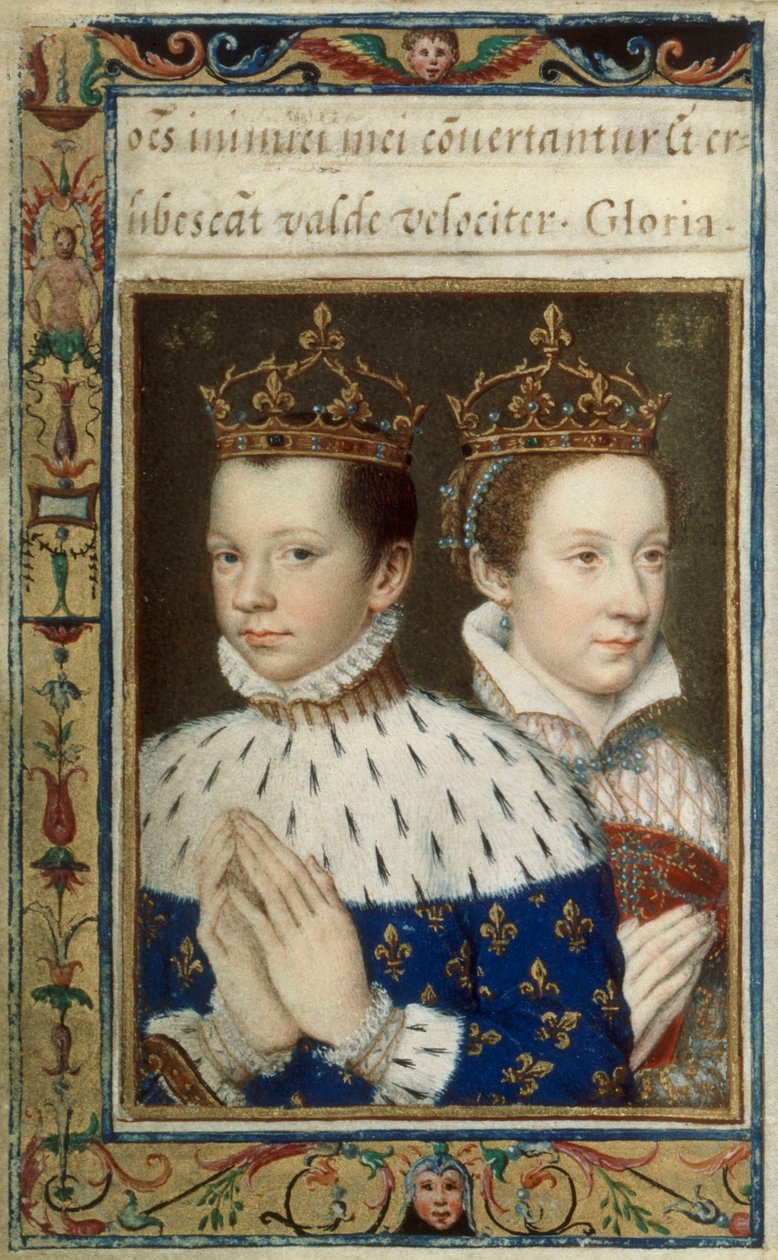 BnF, NAL 83, folio 154 v - Francisco II y María, reina de Escocia de After François Clouet