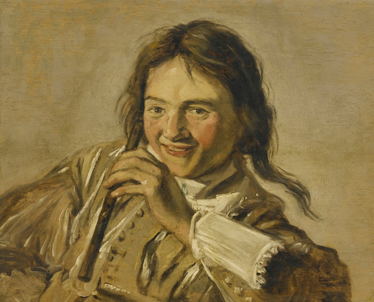 Un niño con una flauta de After Frans Hals