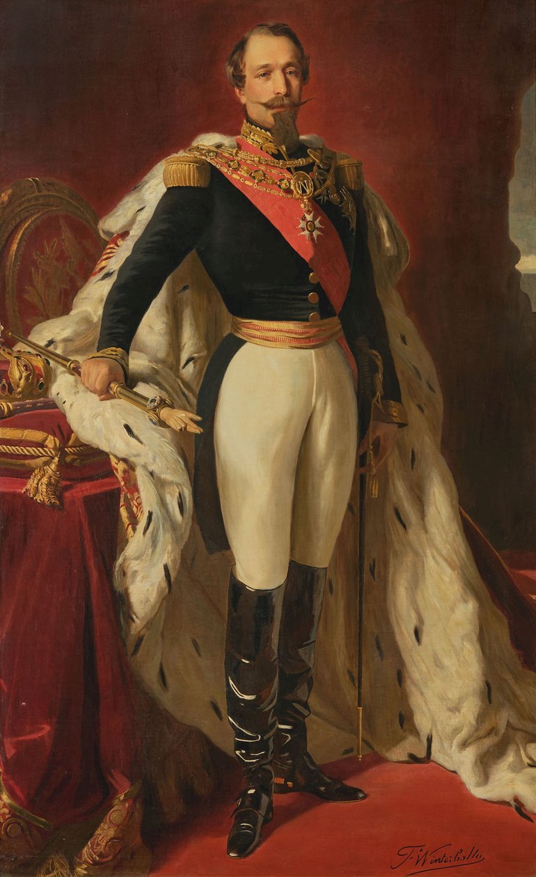Franz Xaver Winterhalter (después) Napoleón III con toga de coronación de after Franz Xaver Winterhalter