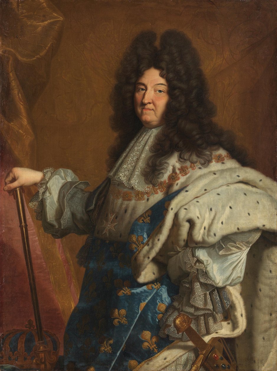 Alemán: Retrato de Luis XIV, rey de Francia Retrato de Luis XIV, rey de Francia de After Hyacinthe Rigaud