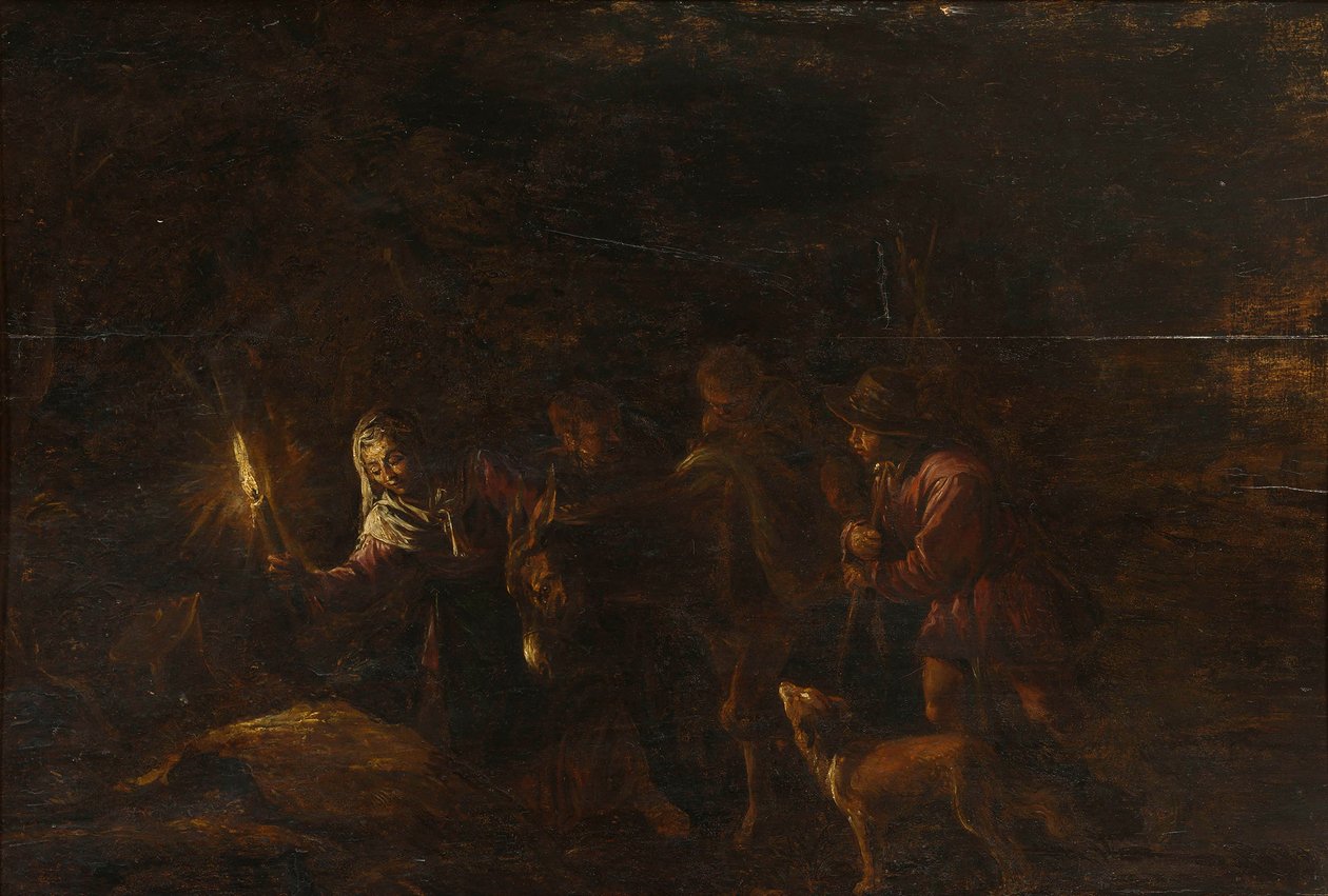 La huida a Egipto de after Jacopo Bassano