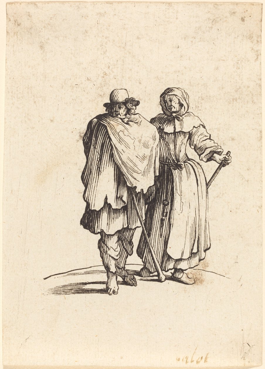 Pareja de mendigos de After Jacques Callot