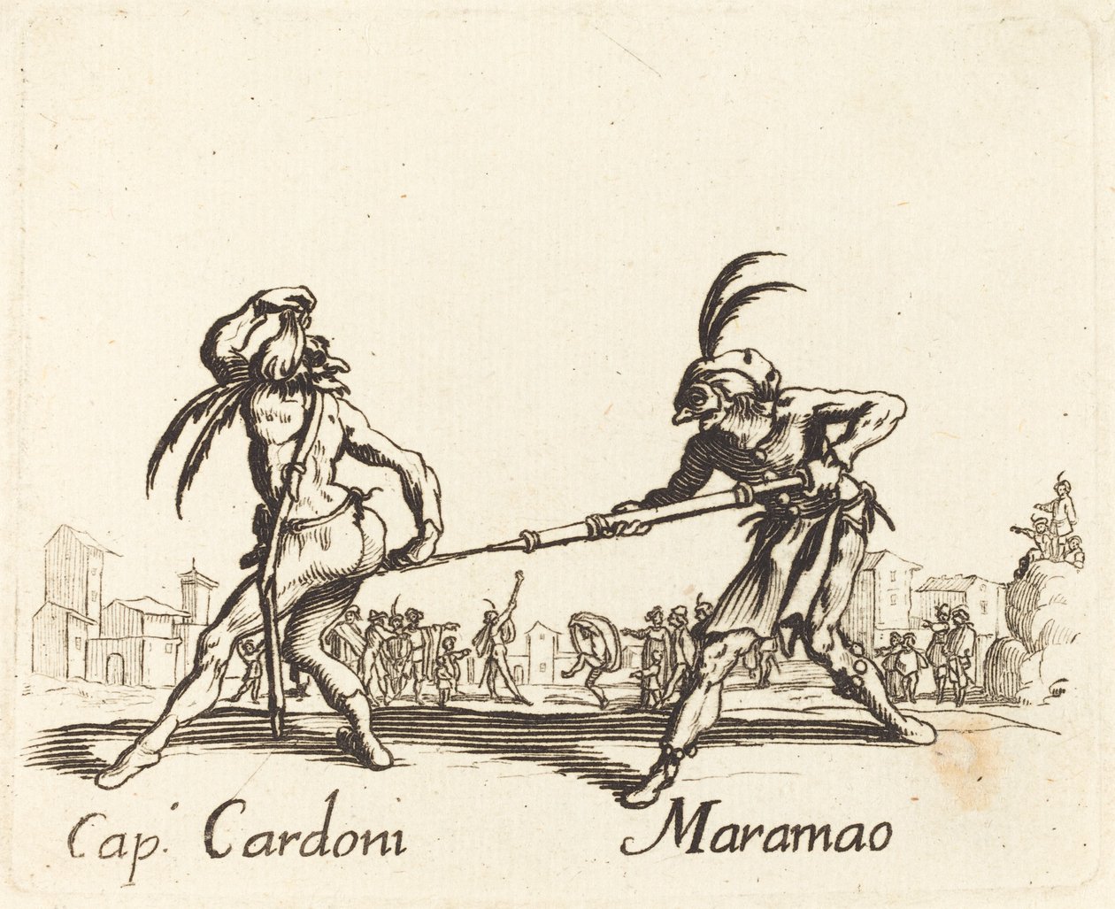 Cap. Cardoni y Maramao de After Jacques Callot