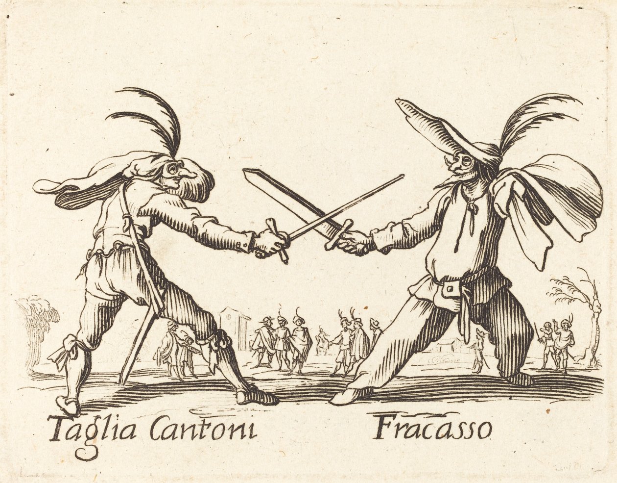 Taglia Cantoni y Fracasso de After Jacques Callot