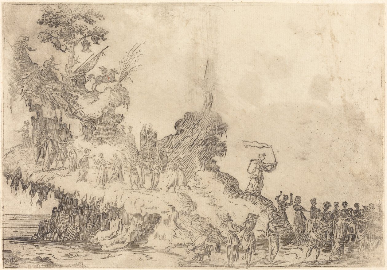 El Flotador del Monte Parnaso de After Jacques Callot