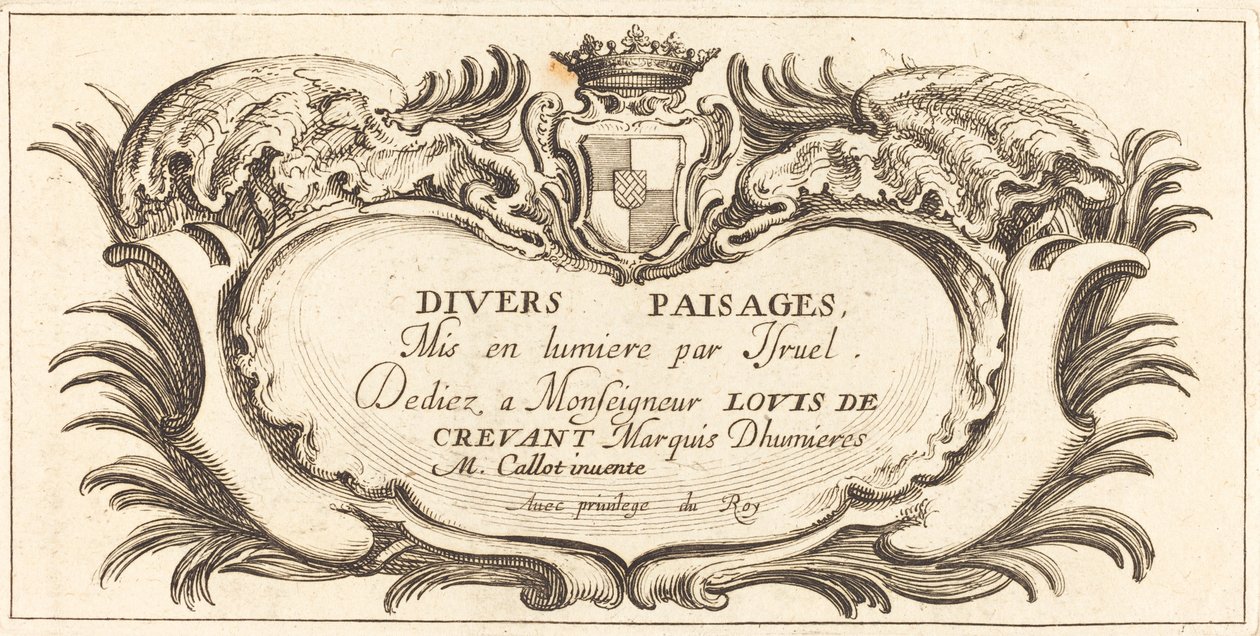 Página de Título para "Varios Paisajes" de After Jacques Callot