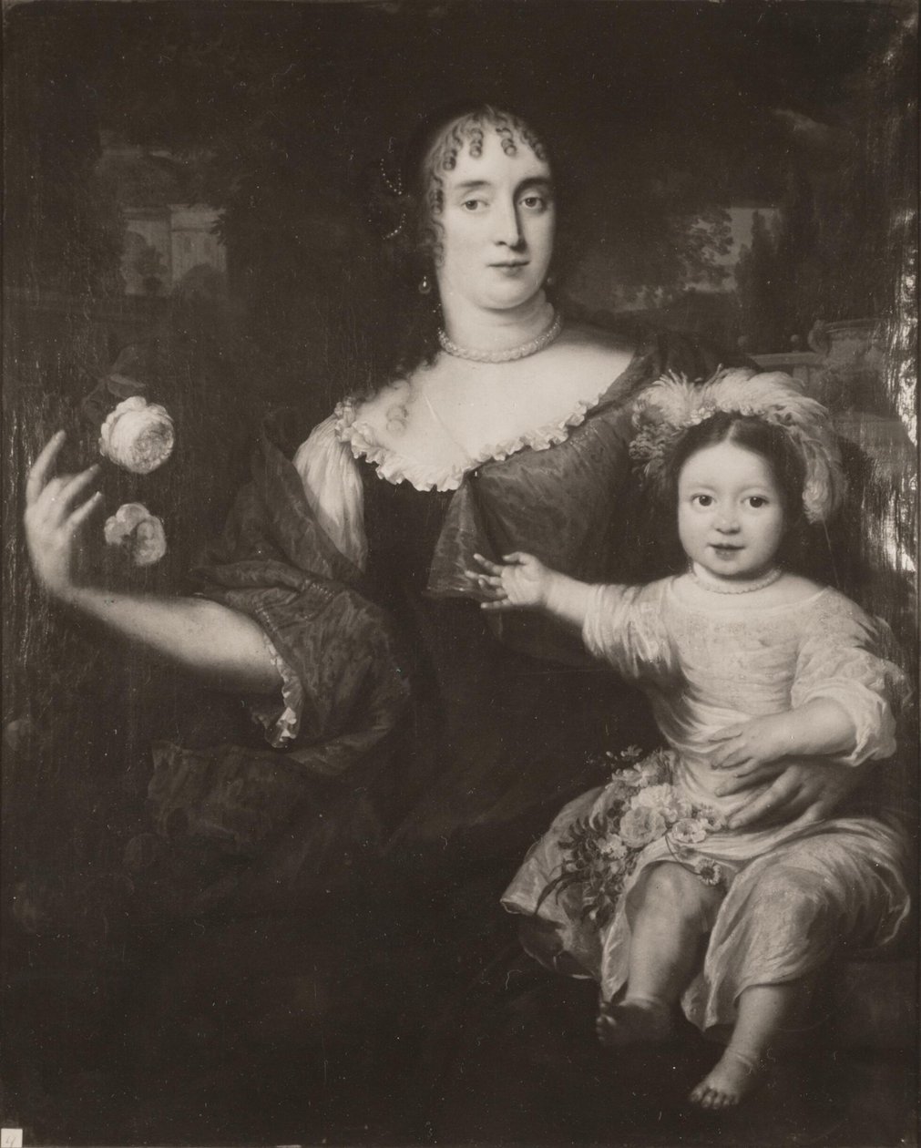 Doble retrato de Maria van Berckel (1631-1796) y su hija de After Jan de Baen