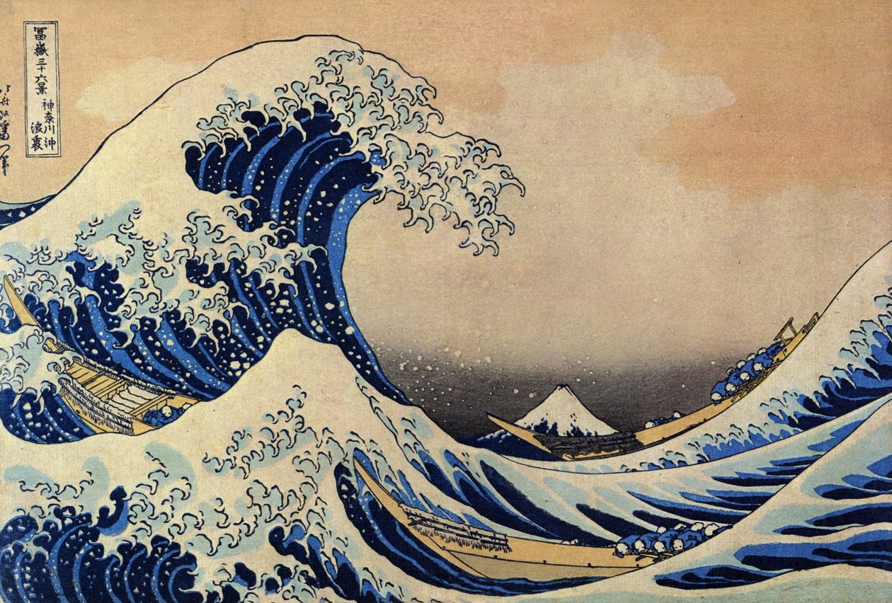 Detrás de la Gran Ola de Kanagawa de After Katsushika Hokusai