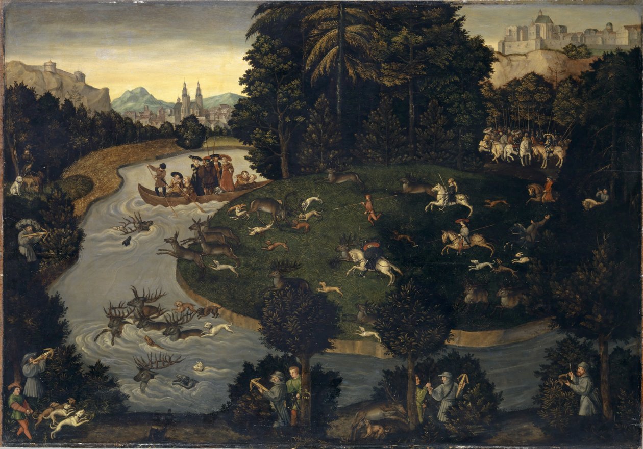 Caza del ciervo de after Lucas Cranach the Elder
