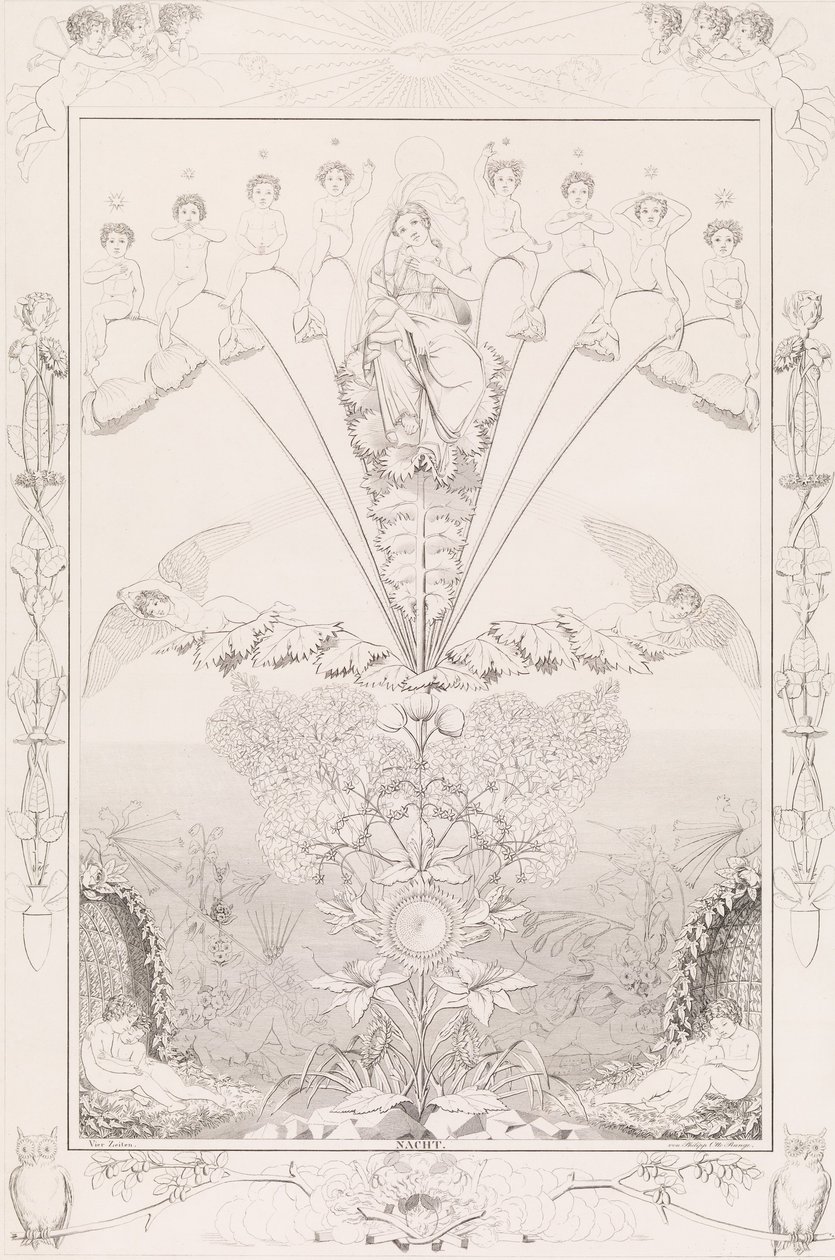 Noche, de la serie Los tiempos del día de After Philipp Otto Runge