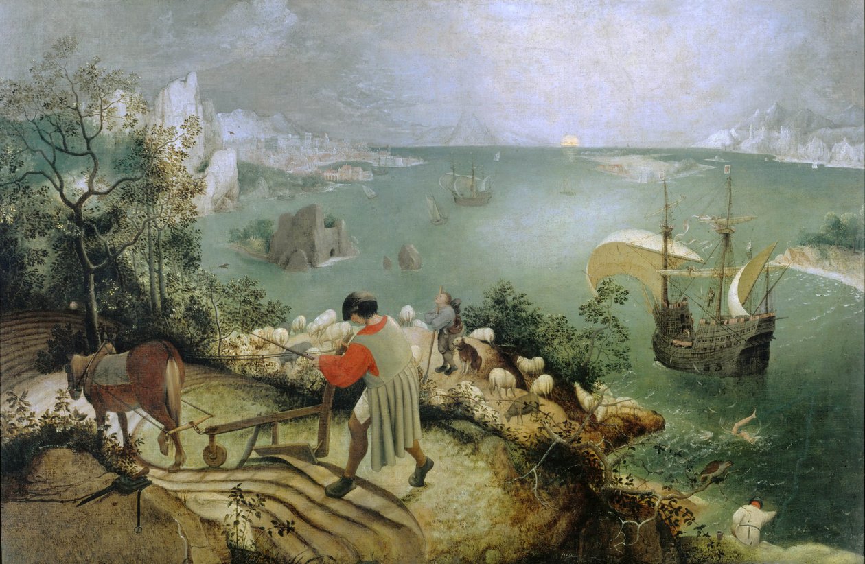 Paisaje con la caída de Ícaro de After Pieter Brueghel the Elder