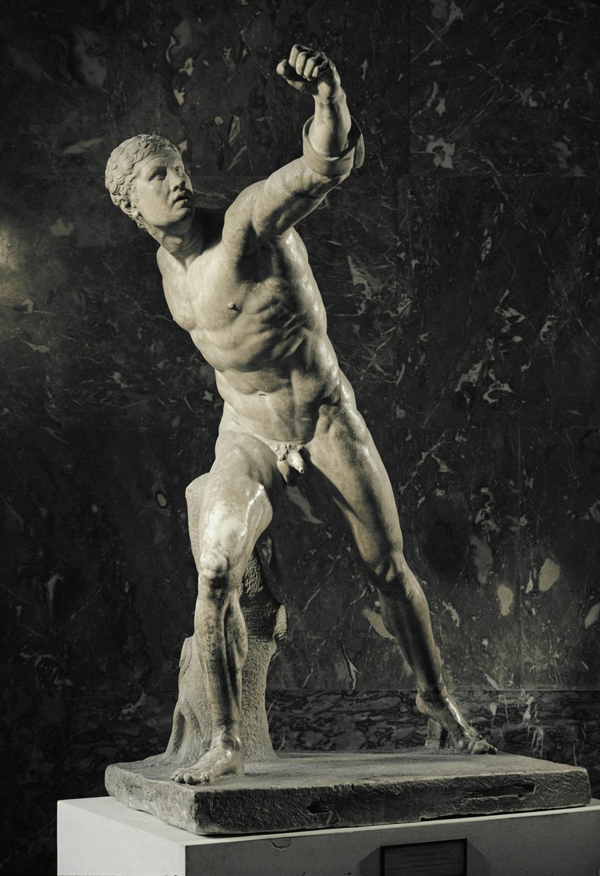 El gladiador Borghese, encontrado en Anzio, Italia ... de Agasias Agasias