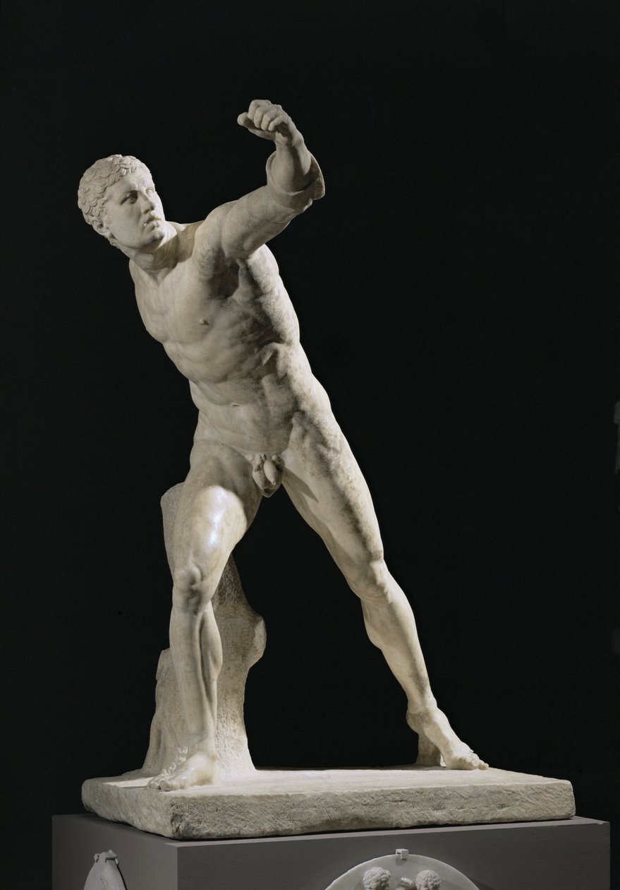 El gladiador Borghese, hallado en Anzio, Italia, hacia ... de Agasias Agasias