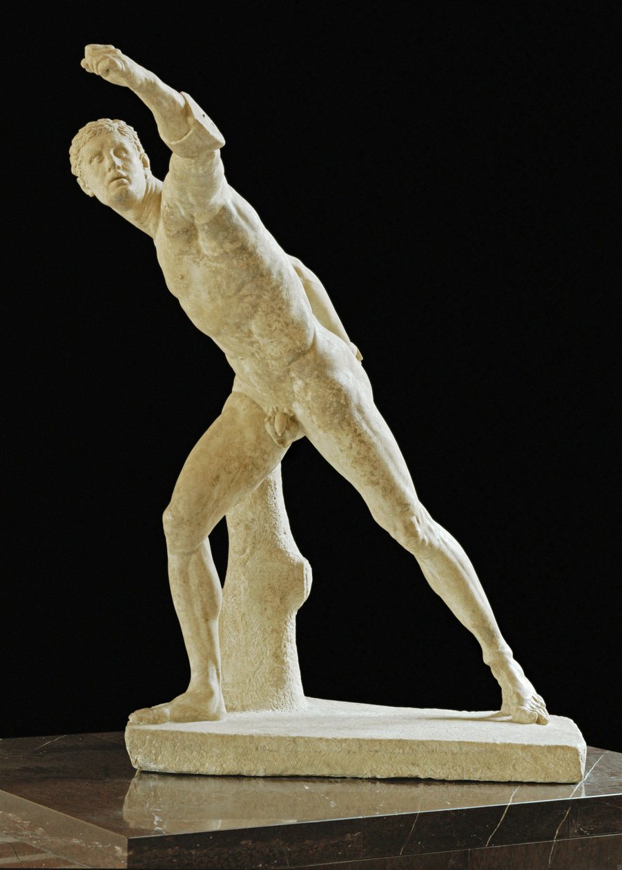 El gladiador Borghese, hallado en Anzio, Italia, hacia ... de Agasias Agasias