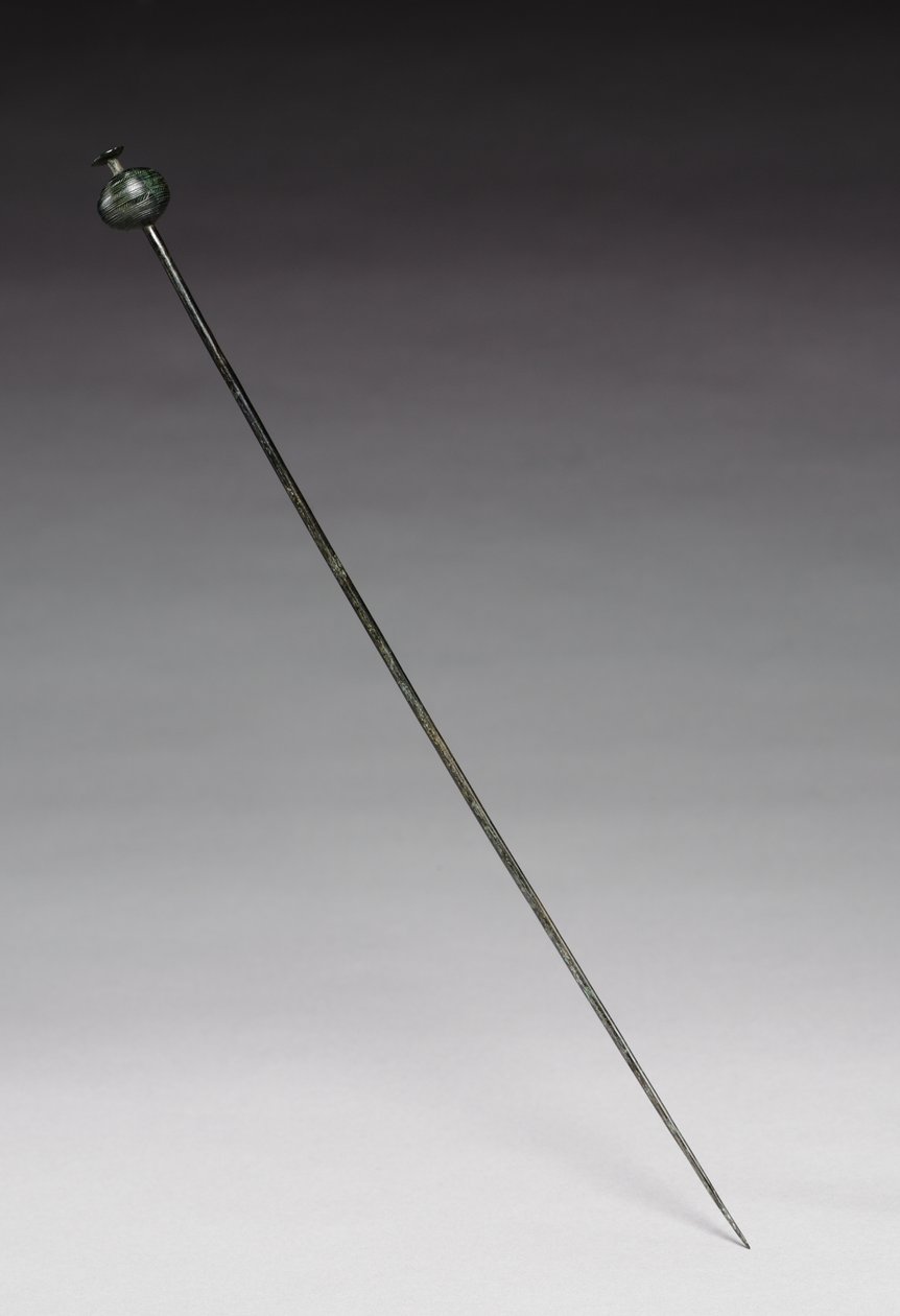 Alfiler de prenda, c.1400 a.C. (bronce fundido y forjado) de Age Bronze