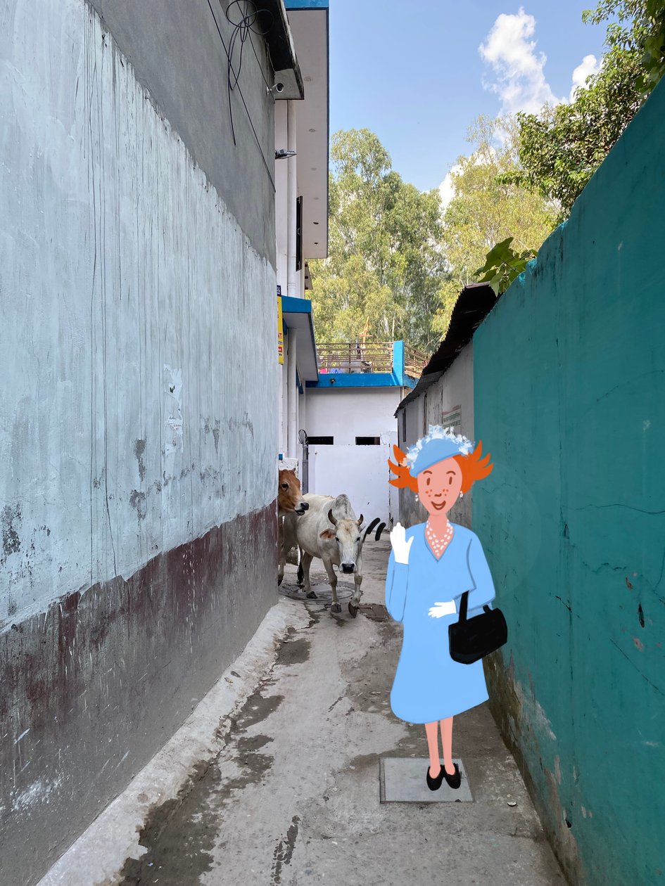 Reina, 2023 (arte digital sobre fotografía) de Agnes Girardon