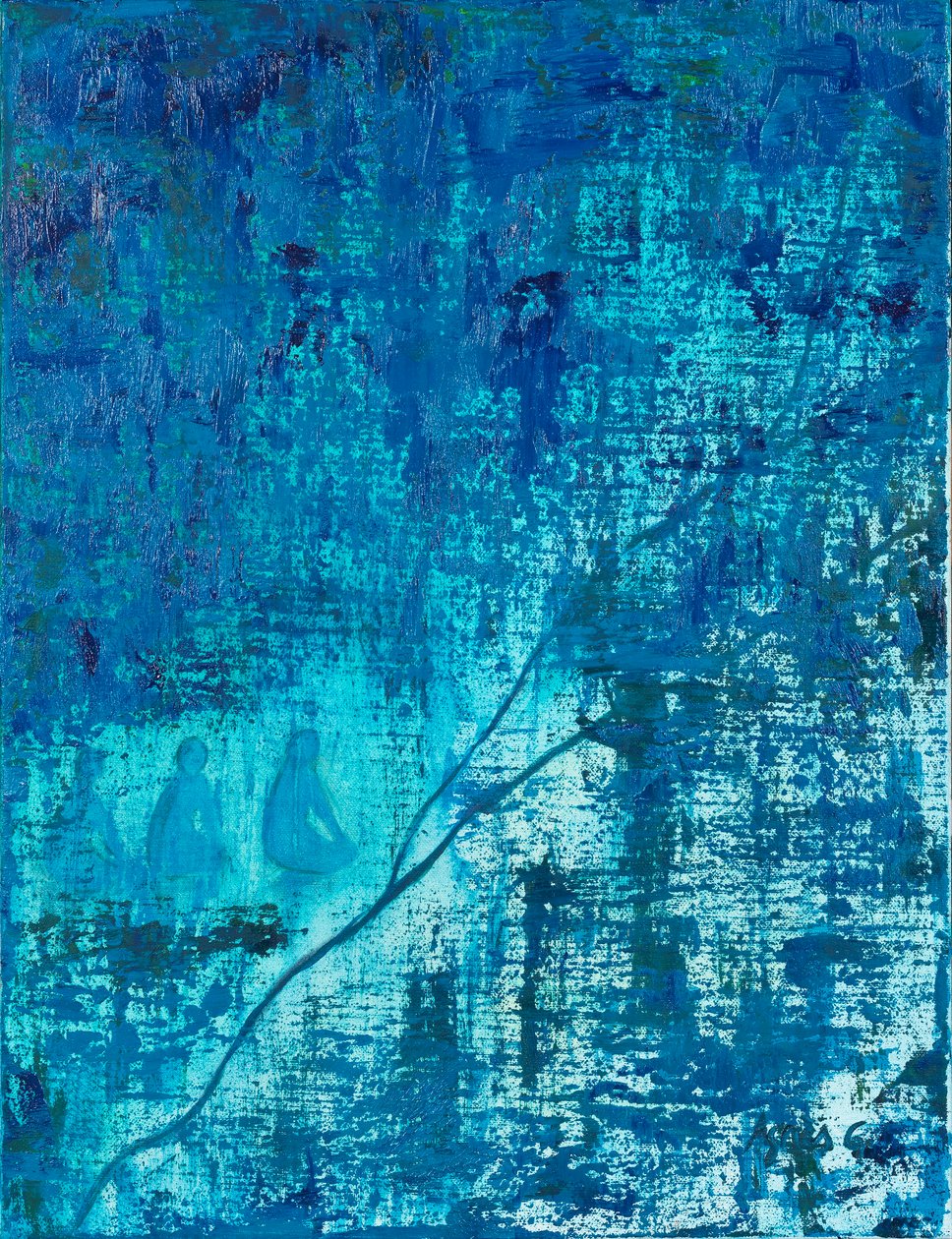 Tiempo1 , 2018 (óleo sobre lienzo) de Agnes Girardon