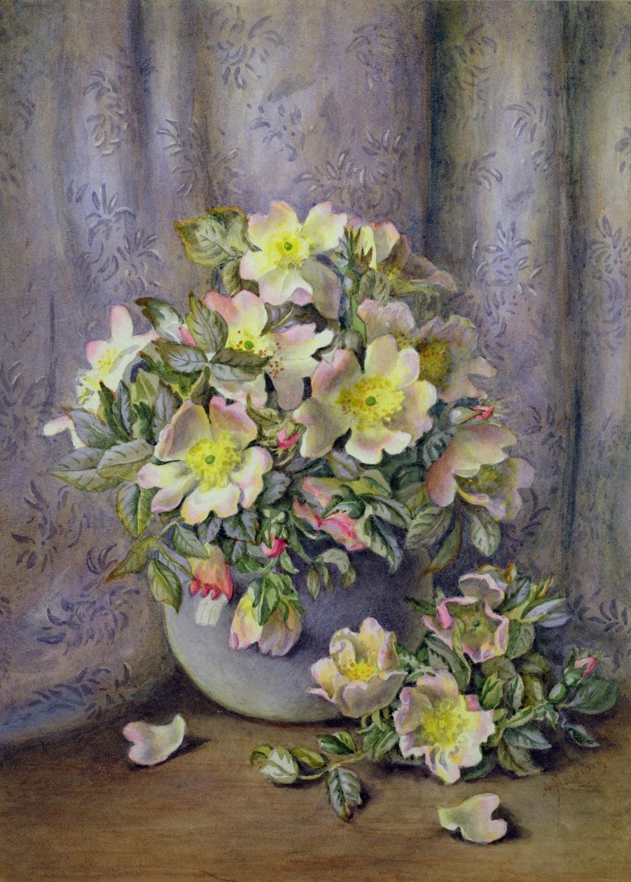 Naturaleza Muerta de Rosas de Agnes Louise Holding
