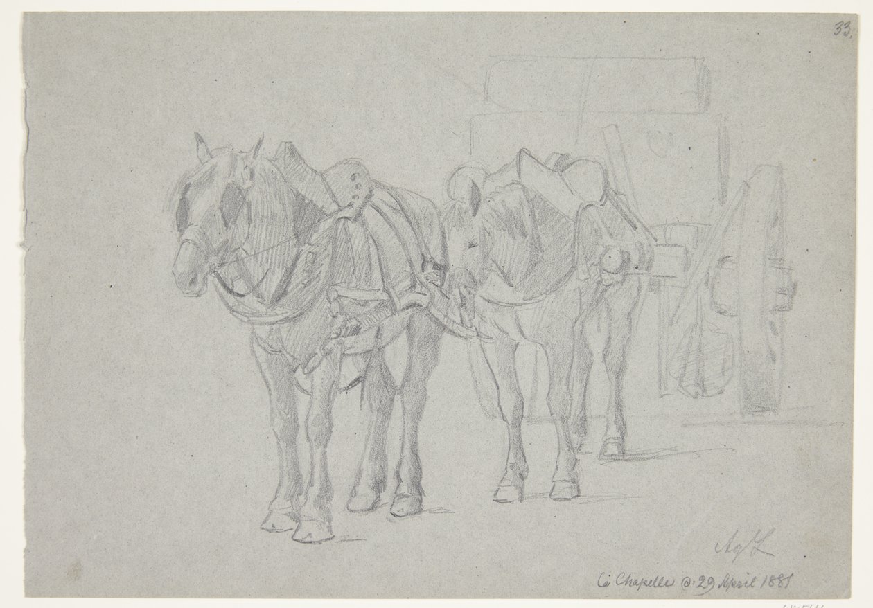 Carro tirado por dos caballos de Agnes Lunn