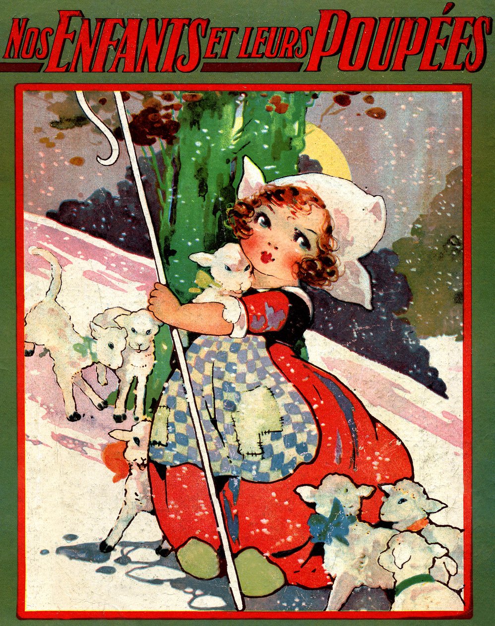 Una pequeña pastora, c.1920 (ilustración) de Agnes Richardson