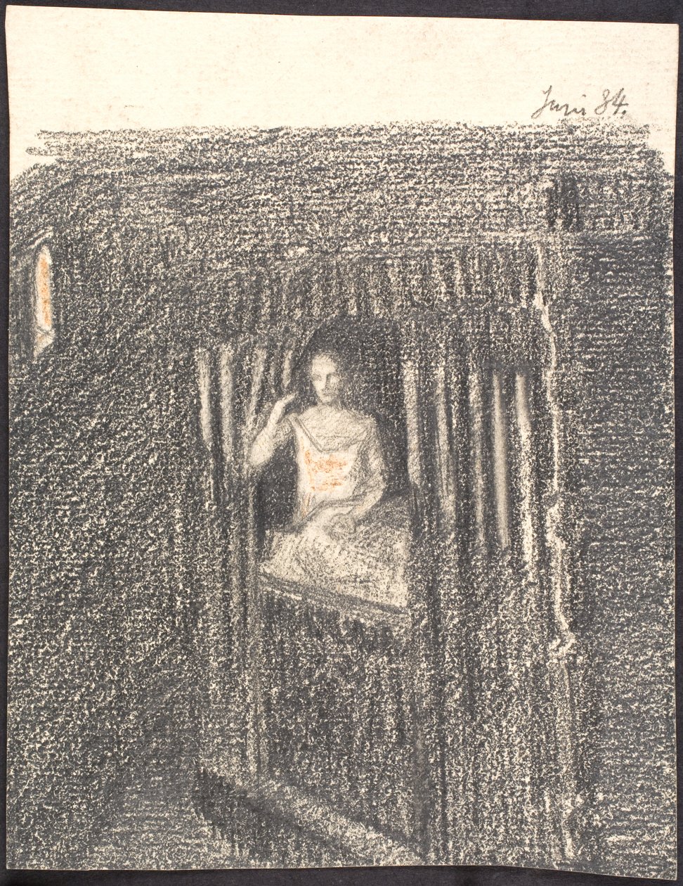 Mujer en alcoba de Agnes Slott Møller