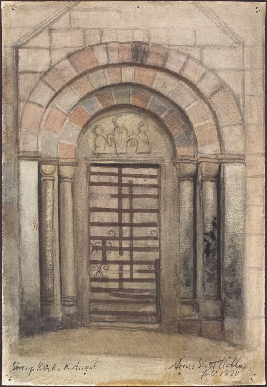Sørup Kirke, ángel de Agnes Slott Møller