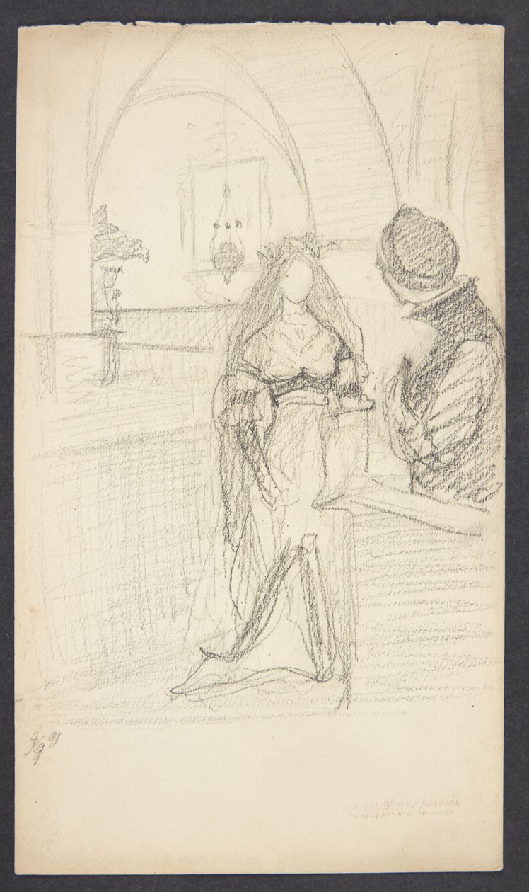 Boceto para "Agnete" de Agnes Slott Møller