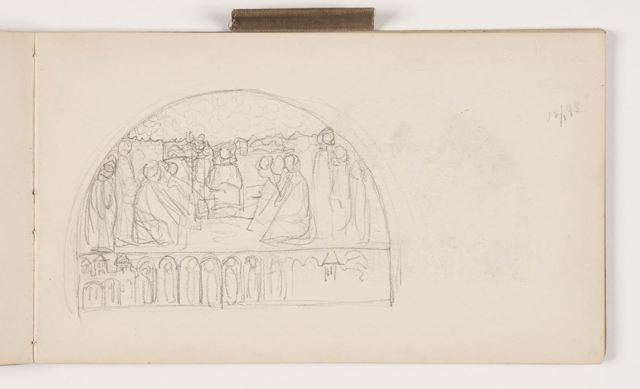 Boceto para el Relieve del Tímpano en el Ayuntamiento de Copenhague de Agnes Slott Møller