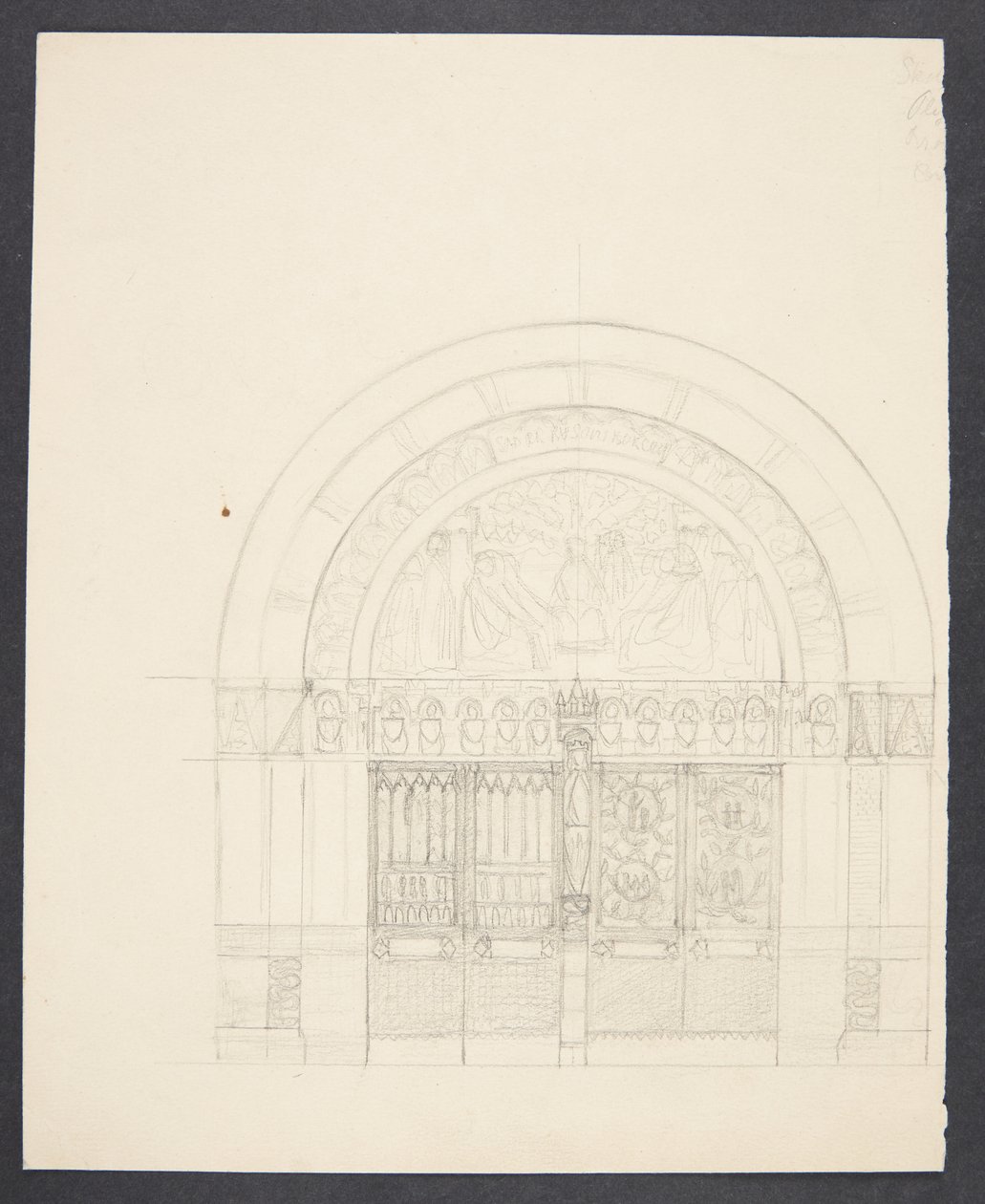 Boceto para la decoración de la entrada del Ayuntamiento de Copenhague de Agnes Slott Møller