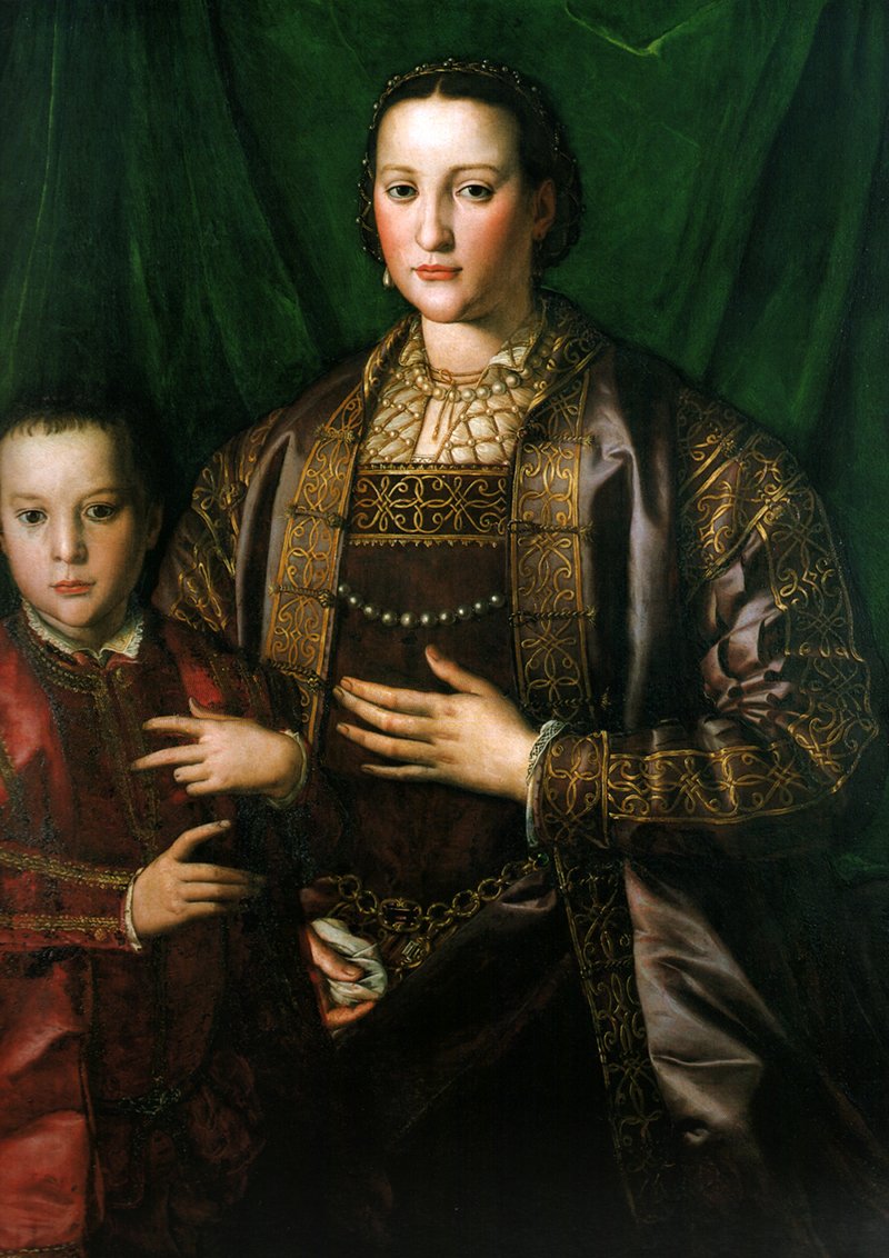 Eleonora di Toledo con su hijo Francesco de Agnolo Bronzino