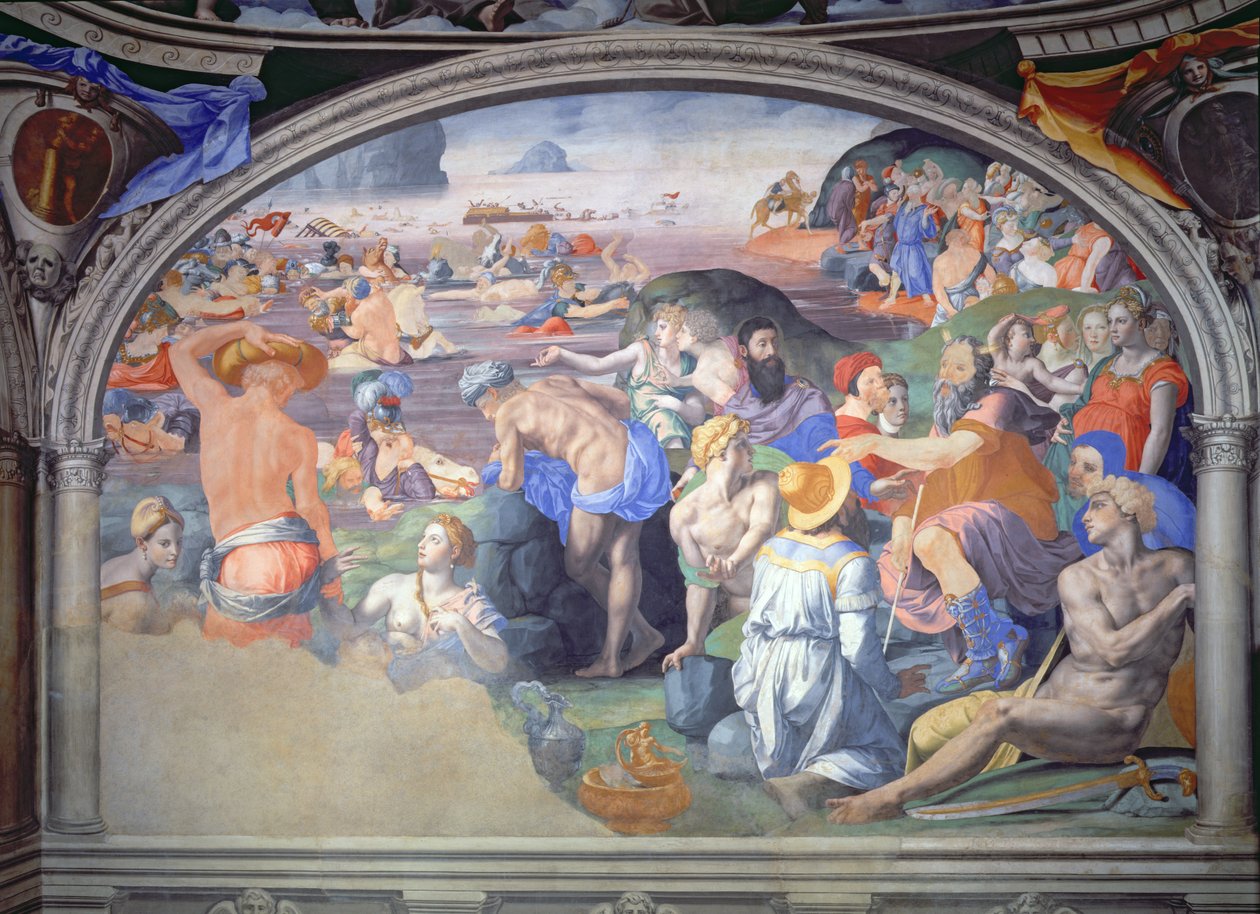 El cruce del Mar Rojo, 1555 de Agnolo Bronzino