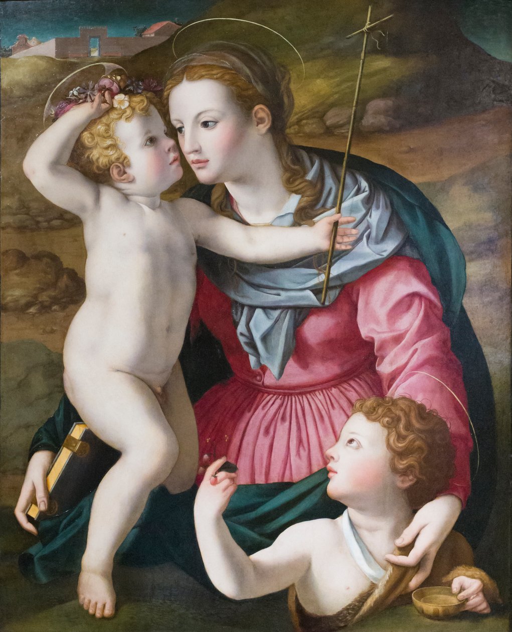 Virgen con el Niño y San Juan Bautista de Agnolo (circle of) Bronzino