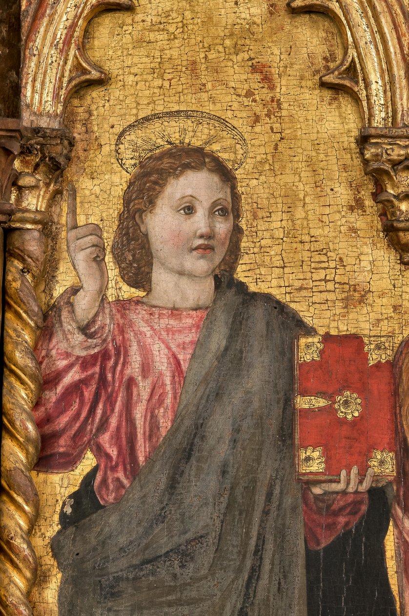 Coronación de la virgen y los santos, Políptico sobre fondo dorado, detalle de 2384569 (temple sobre tabla) de Agnolo and Bartolomeo degli Erri