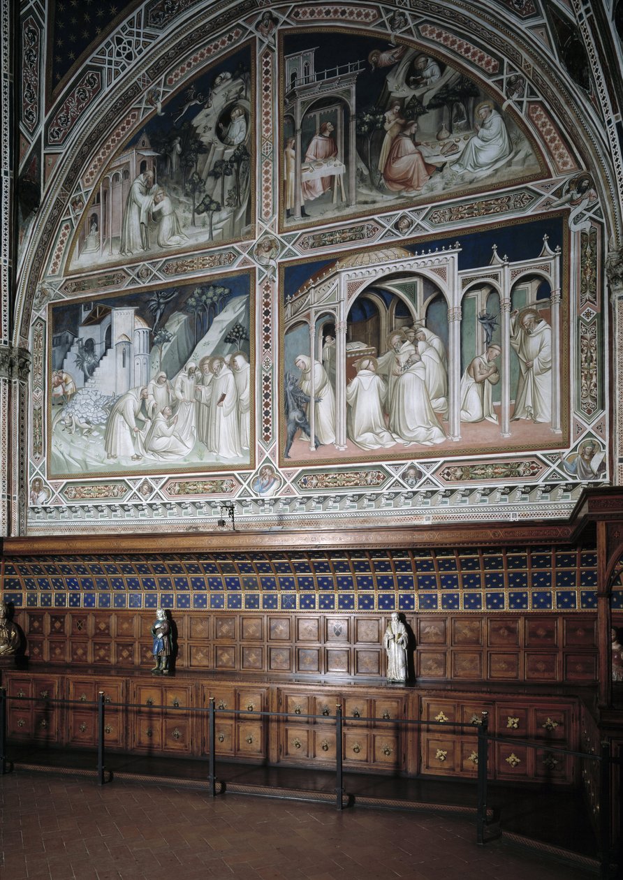 Vista de la Capilla Castellani (o Sacramento) decorada con frescos de Agnolo Gaddi (1350-1396), episodios de la vida de San Antonio el Grande de Agnolo Gaddi
