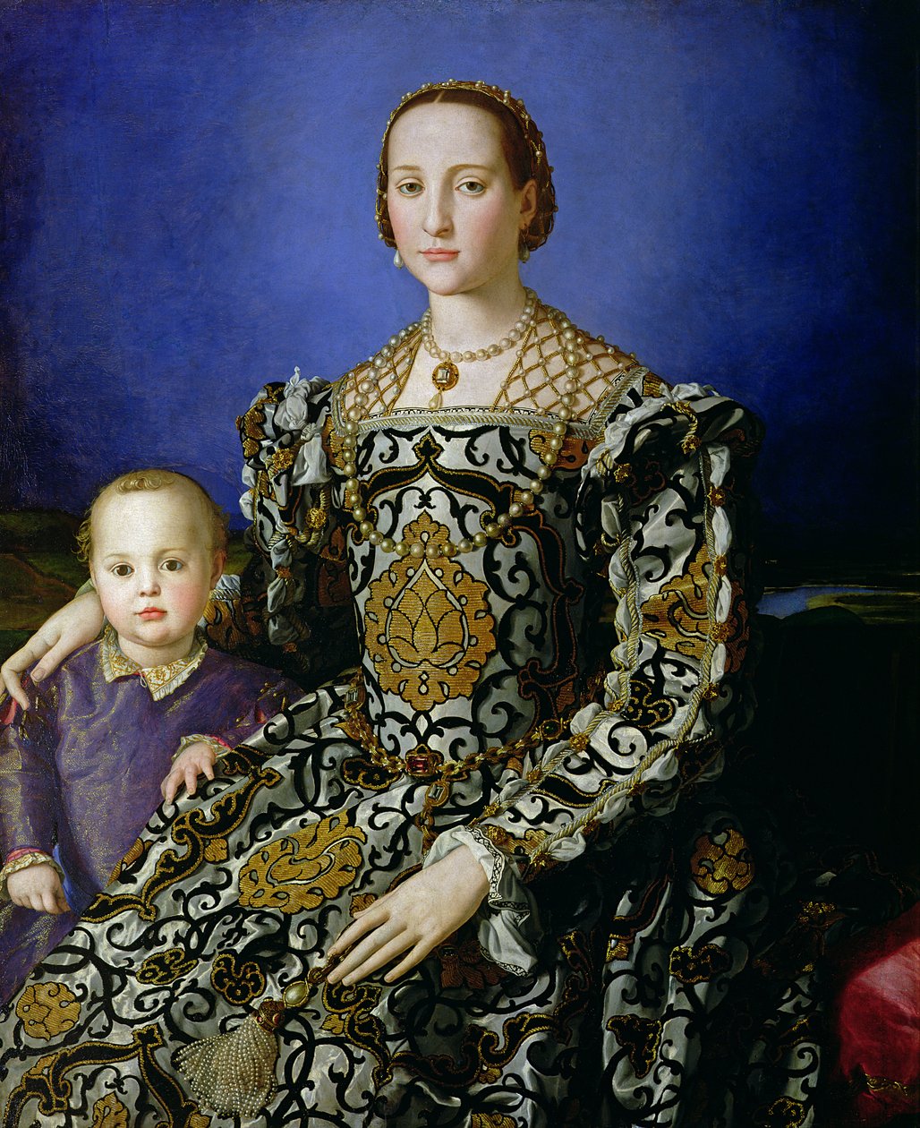 Retrato de Leonor de Toledo y su Hijo, Giovanni de Medici de Agnolo Bronzino
