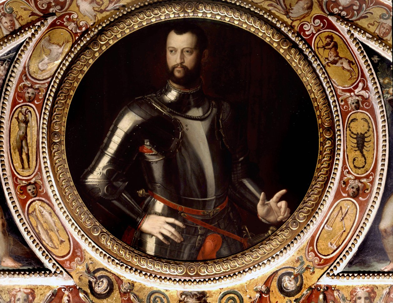 Retrato de Juan de Médicis llamado Juan de las Bandas Negras (Giovanni dalle Bande Nere) (1498-1526) por Bronzino (1503-1572) - Pintura conservada en el Palazzo Vecchio, Florencia de Agnolo Bronzino