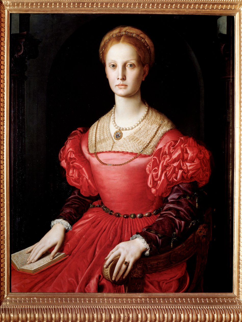Retrato de Lucrezia Panciatichi, esposa de Bartolomeo Panciatichi (óleo sobre lienzo de Agnolo di Cosimo Bronzino
